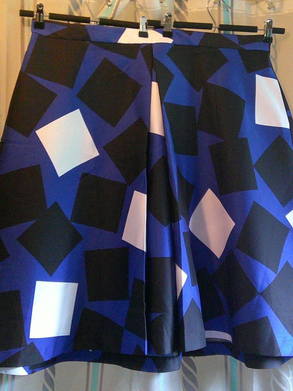 NWT "Lane Bryant" Fit & Flare SKIRT Modern Geo Front Pleat Pockets Sz 24